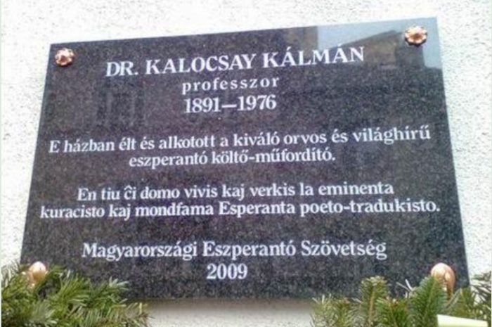 Emléktáblát avattak Kalocsay Kálmán orvosprofesszor tiszteletére