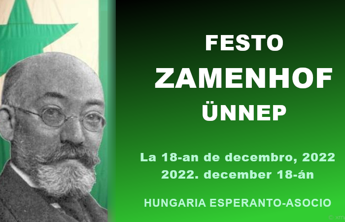 Ünnep – Zamenhof-festo 2022 en decembro