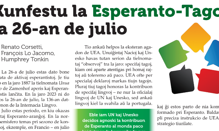 Ünnepeljük együtt az Eszperantó Világnapját, július 26-át!