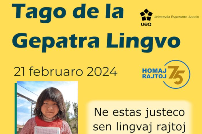 Az Eszperantó Világszövetség üzenete az Anyanyelv nemzetközi napja alkalmából