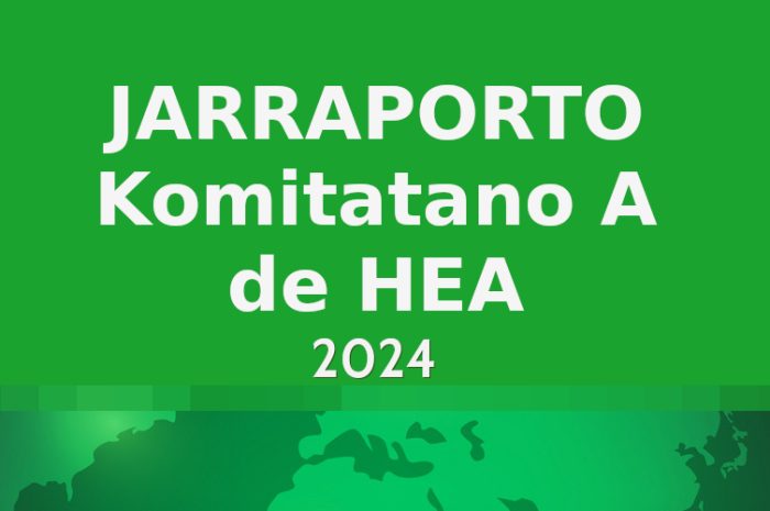 Jarraporto 2024 de la komitatano A de HEA